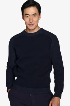 Maglia bimaterica DNJ blu