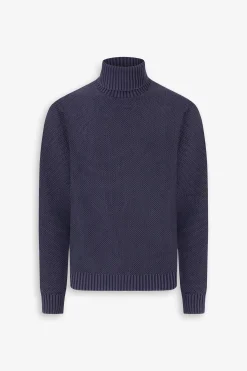 Maglia dolcevita armaturata viola