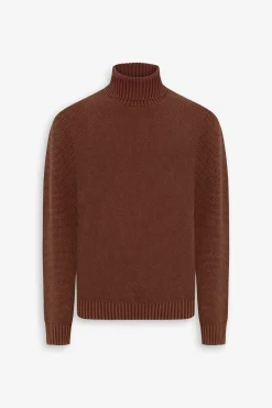 Maglia dolcevita armaturata coccio
