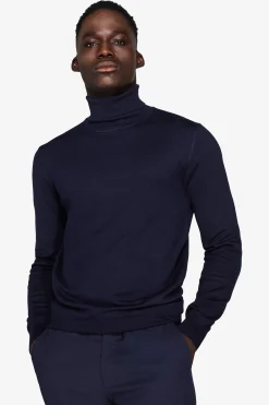 Maglia dolcevita basic blu