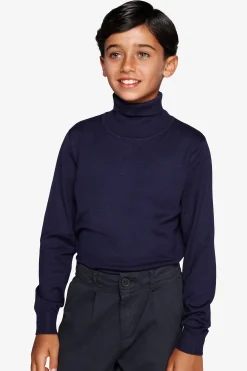 Maglia dolcevita basic blu Kids