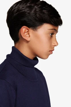 Maglia dolcevita basic blu Kids