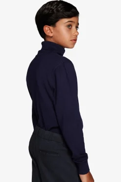 Maglia dolcevita basic blu Kids