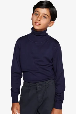 Maglia dolcevita basic blu Kids