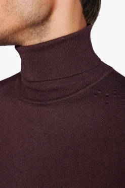 Maglia dolcevita basic bordeaux