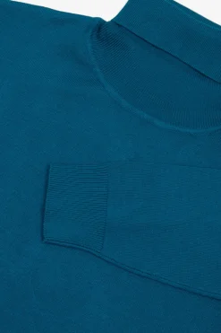 Maglia dolcevita basic petrolio
