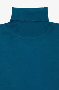 Maglia dolcevita basic petrolio