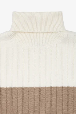 Maglia dolcevita costa piatta salvia