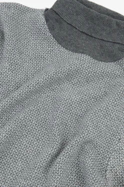 Maglia dolcevita fantasia grigio chiaro
