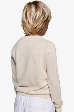 Maglia girocollo armaturata sabbia Kids