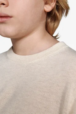 Maglia girocollo armaturata sabbia Kids