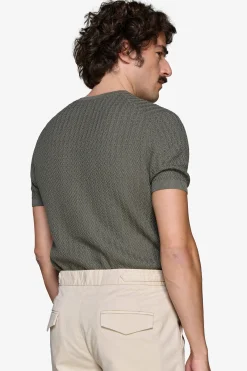 Maglia girocollo armaturata verde