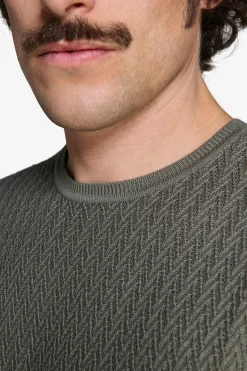 Maglia girocollo armaturata verde