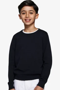 Maglia girocollo blu Kids