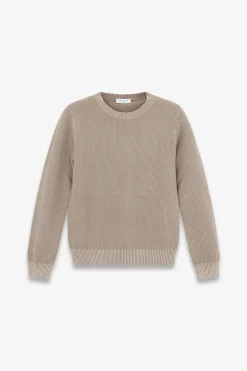 Maglia girocollo chicco riso tortora Kids