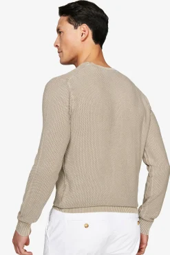 Maglia girocollo chicco riso tortora