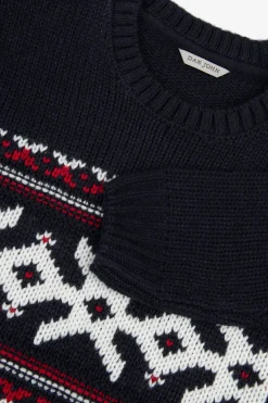 Maglia girocollo Christmas blu