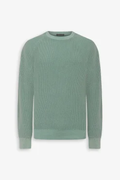 Maglia girocollo costina menta