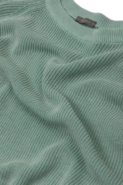 Maglia girocollo costina menta