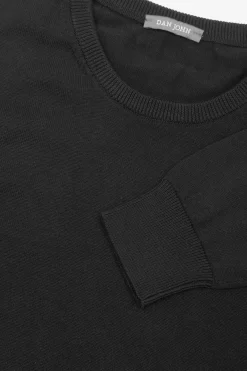 Maglia girocollo cotone nero