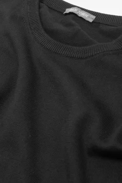 Maglia girocollo cotone nero