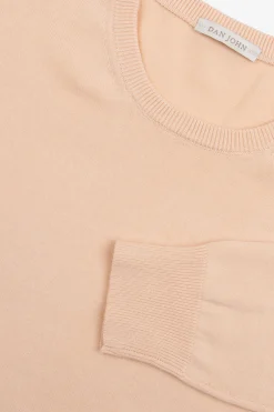 Maglia girocollo cotone pesca