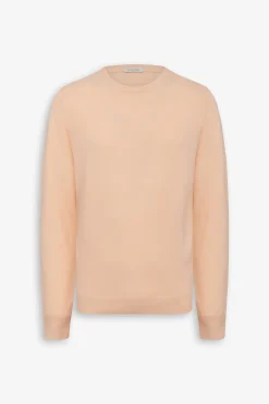 Maglia girocollo cotone pesca