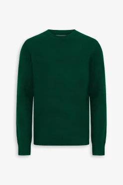 Maglia girocollo effetto termico verde