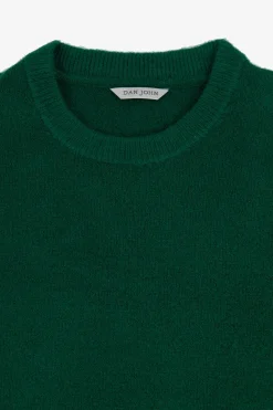 Maglia girocollo effetto termico verde