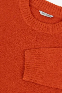 Maglia girocollo effetto termico arancio