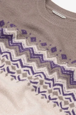 Maglia girocollo nordic viola