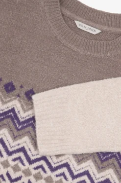 Maglia girocollo nordic viola