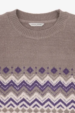 Maglia girocollo nordic viola