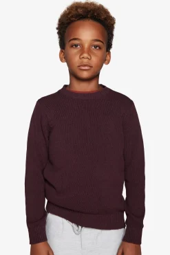 Maglia girocollo rasata bordeaux Kids