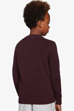 Maglia girocollo rasata bordeaux Kids