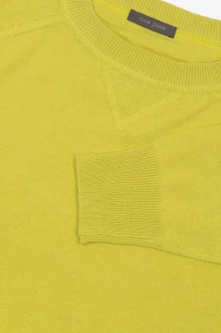 Maglia girocollo taglio felpa lime