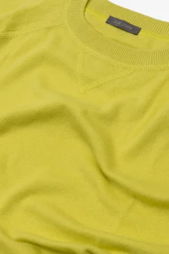 Maglia girocollo taglio felpa lime
