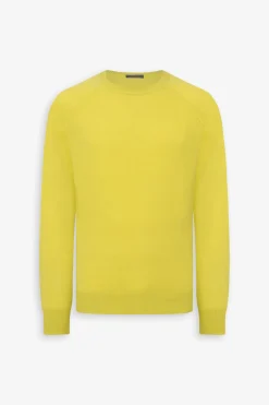 Maglia girocollo taglio felpa lime