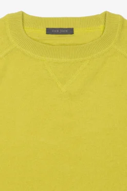 Maglia girocollo taglio felpa lime