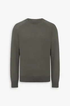 Maglia girocollo taglio felpa verde