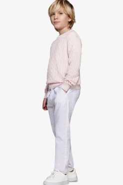 Maglia girocollo treccia rosa Kids