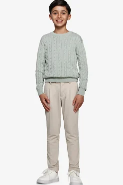 Maglia girocollo treccia salvia Kids