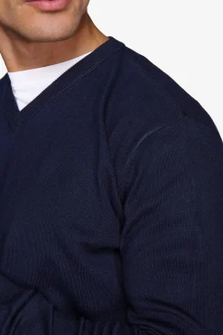 Maglia scollo a V blu