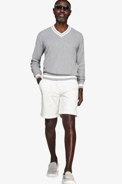 Maglia scollo a V grigia DNJ