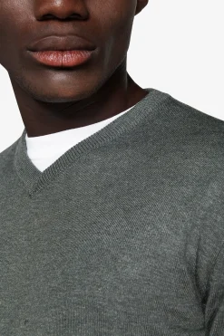 Maglia scollo a V verde