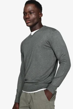 Maglia scollo a V verde