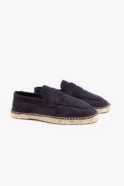 Mocassino ecosuede blu