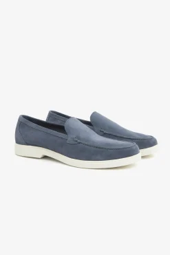 Mocassino scamosciato denim