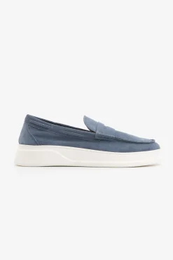 Mocassino scamosciato denim