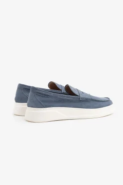 Mocassino scamosciato denim